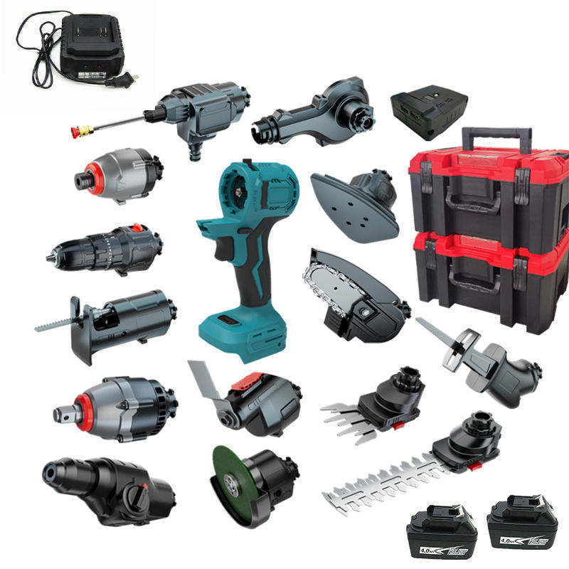 Batería de litio Accesorios del tesoro multiusos Juego de herramientas eléctricas recargables multifuncionales sin escobillas Accesorios para juegos de herramientas Batería de litio