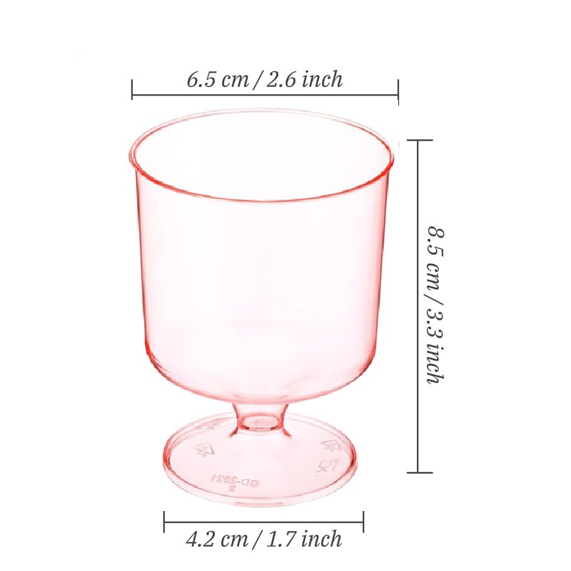 Taza de plástico desechable PS taza de champán transparente taza de helado taza de cóctel taza de fiesta taza de boda taza de jugo