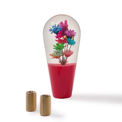 Cab and accessories with Flower Crystal Shift Head - red-bottomcolorful-flowers
