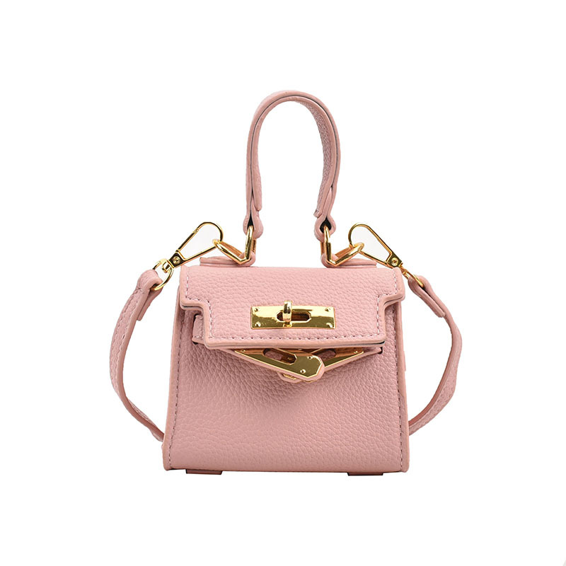 Mini bolso Kelly transfronterizo para niños, bolso de hombro tipo bandolera de un solo hombro con lápiz labial familiar de moda versión coreana de otoño 2023 para mujer