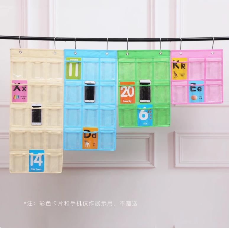 透明携帯電話収納袋、吊り下げ袋、携帯電話袋、壁掛け幼稚園送迎カード袋、ポイントカード袋|undefined