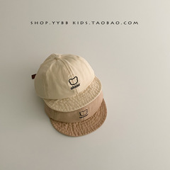 Baby peaked cap cute bear spring and autumn thin soft brim baseball cap baby hat sun protection boys and girls trendy