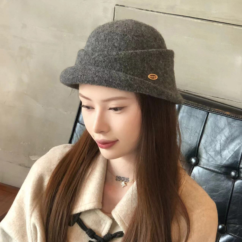 法式赫本风毛呢优雅礼帽女千金名媛风大头围显脸小复古渔夫帽子潮|undefined