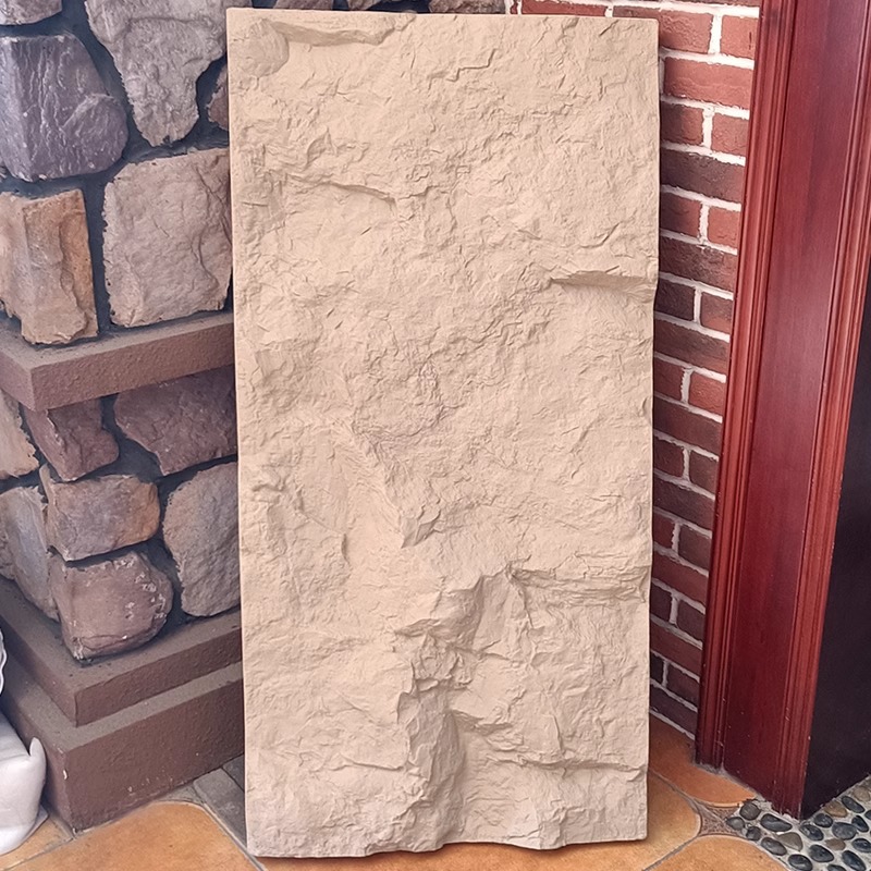 PU Mountain Rock pared de fondo pared interior y exterior ladrillo sala de estar villa solárium poliuretano piedra de imitación ligera piedra cultural de cuero