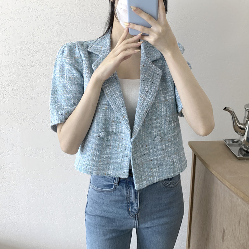 Summer Korean Style Tweed Short Jacket