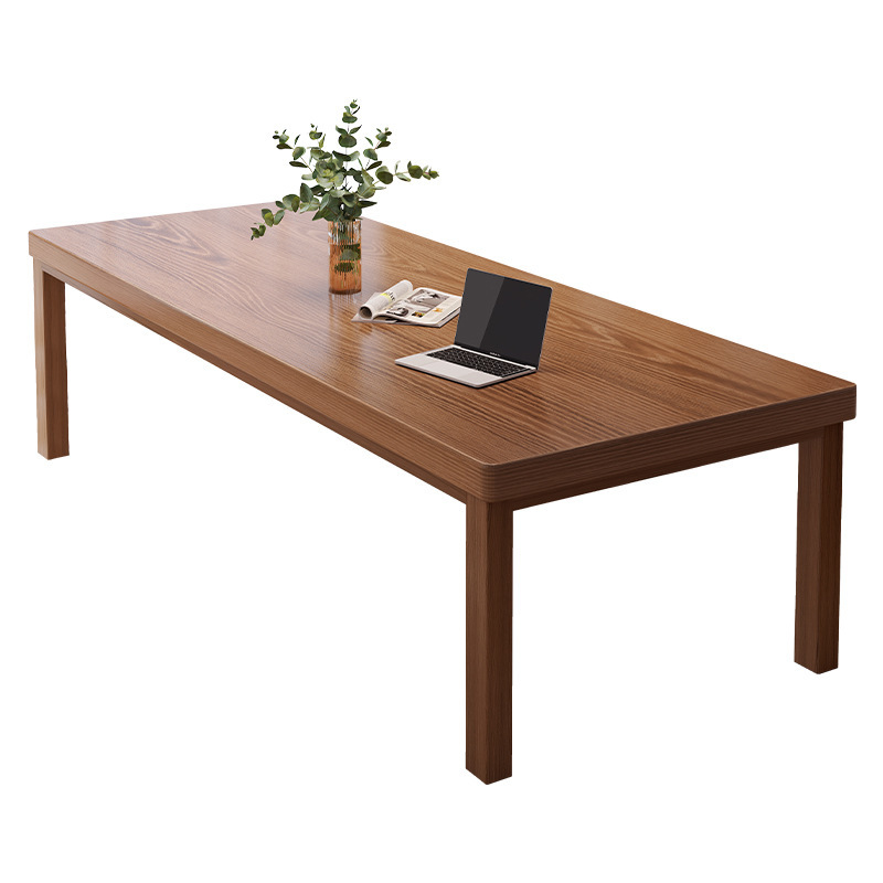 Mesa de computadora con piernas de madera sólida para el hogar de escritorio puede poner el host para la sala de estar mesa de oficina de doble mesa de trabajo