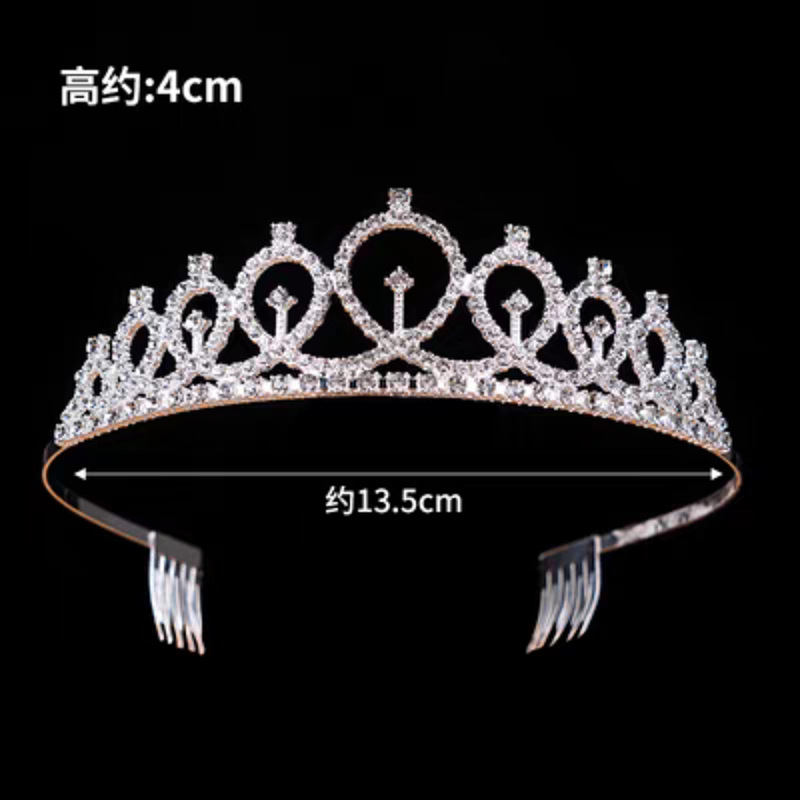 Ventas calientes de corona de cumpleaños de la reina torta decoración horneado adornos de perlas redondas flores de novia corona al por mayor