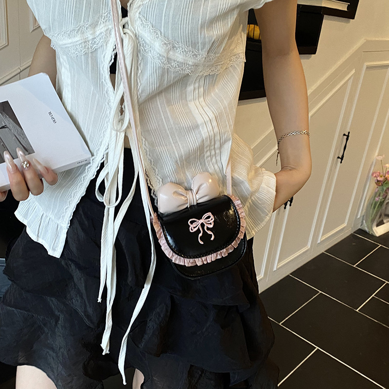 Mini lindos arcos niñas bolsas de hombro de encaje dulce bebé mochila nuevo accesorios para niños bolsas