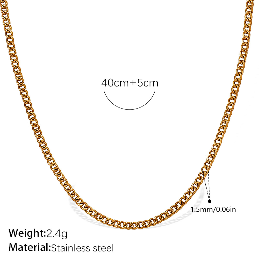 Collar versátil con cadena de hueso de serpiente estampado – cadena trenzada, chapado en oro 18K, personalidad femenina image 22