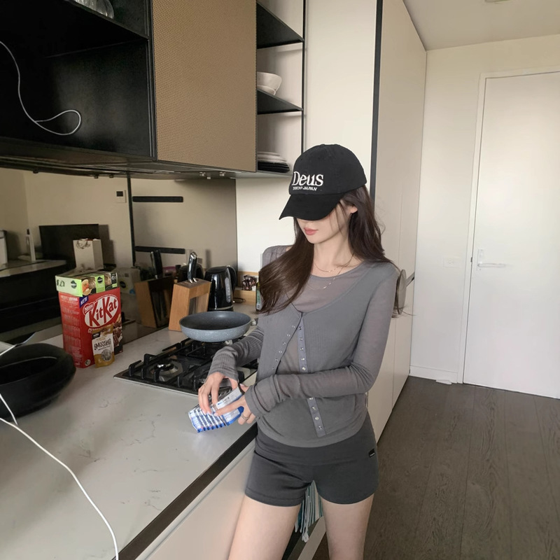 Korean Chic Slim Fit Elastic Hip-Covering Leggings for Women Summer New Design Niche High-Waisted Sports Casual Shorts