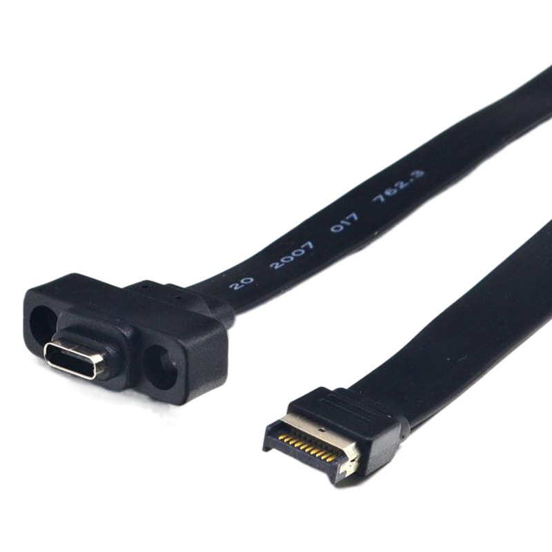 USB3.1 TYPE-E de línea deflectora a tipo-C línea corta frontal 10G línea plana C chasis hembra PCI bit KEY-A