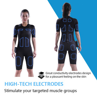 Gym Portable EMS Training Fitness Suit Single Layer One-piece Dry suit with Energy Box Wireless Equipment