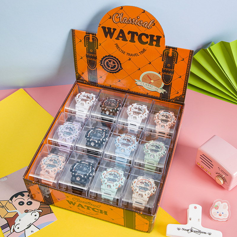 Dashi serie caja electrónica reloj popular luminoso impermeable reloj para estudiantes hombres y mujeres simple reloj deportivo