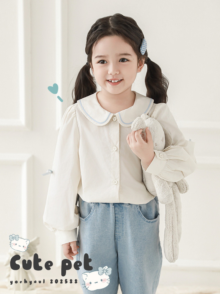 Wulibu una serie de historias de dulces para niñas de otoño Jacquard chaleco sin mangas camisa de collar de collar