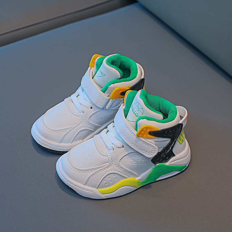 Basketball 2023 Herbst Winter Neue Jungen High Top Plüsch Sportschuhe Kleine und Mittlere kinder_voghion.com