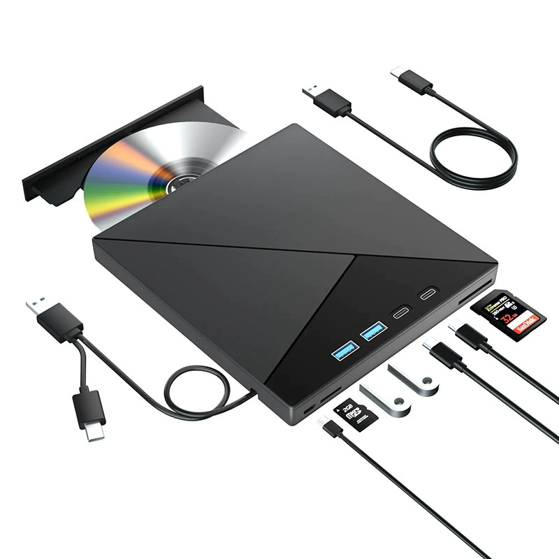7-in-1 multi-function external optical drive USB Type-C burner laptop mobile DVD hub