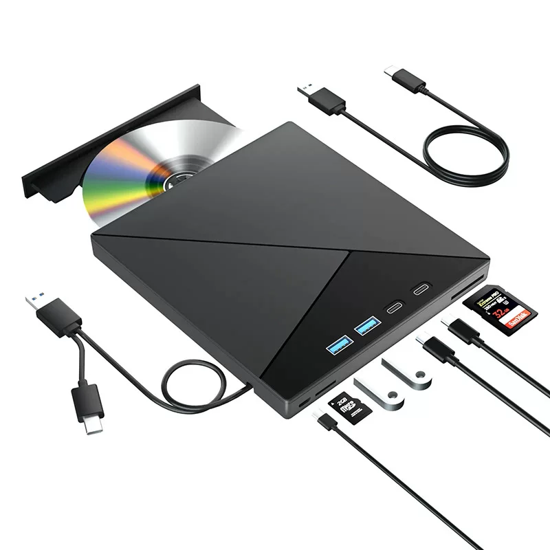 7-in-1 multi-function external optical drive USB Type-C burner laptop mobile DVD hub