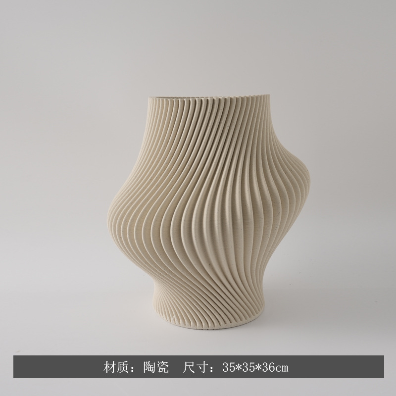 Moderno minimalista creativo 3D impresión de vasijas de cerámica modelo de casa decoración de encimera decorativa secadora de flores de forma especial