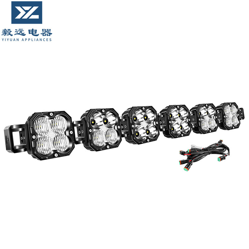 Car Roof Strip Light, Automotive Combo Spotlight, 24V/12V Compatible Single Row Tesla Welcome Light, High Beam Projector