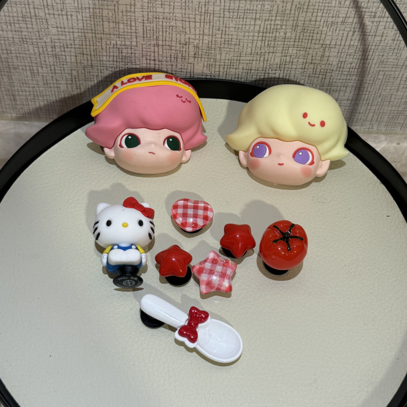 人気のかわいい漫画 3D バブル人形 ppmat 下駄アクセサリー下駄靴花靴バックル|undefined