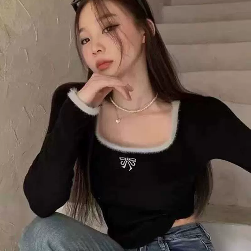 盐系高级感毛衣女秋冬内搭打底衫秋冬装2024新款别致针织长袖上衣