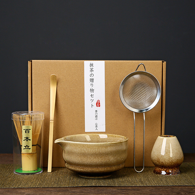 Japonés Matcha tazón Matcha túnica canción té herramientas de pedido taza de té de cerámica taza de té mezclador Matcha cepillo taza de té