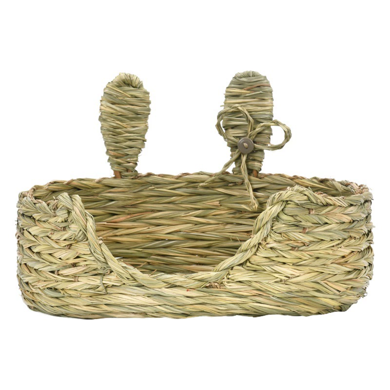 Дышащее гнездо ручной работы для домашних животных Four Seasons Универсальный соломенный кошачий дом крутой коврик экологически чистое съедобное Большое Гнездо для кроликов