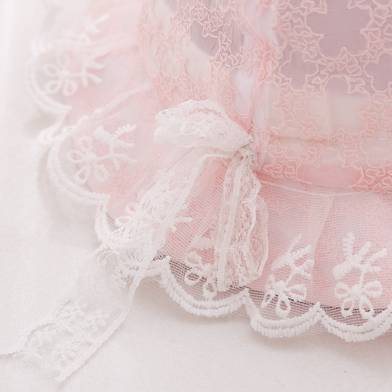 Sombrero para bebés primavera y verano delgado para bebés sombreros de sol de encaje sombrero de pescador de mes pequeño sombrero de sol de estilo extranjero