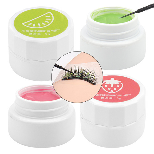 Wholesale Fruity Eyelash Remover Cream White Bottle Grafted False Eyelash Remover Cream 5g