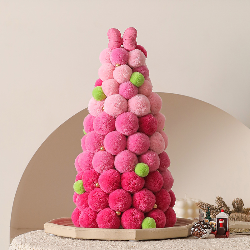 2025年新作クリスマスツリー 家庭用飾り リビングDIY クリスマスデコレーション 小型卓上シミュレーションファーボール|undefined