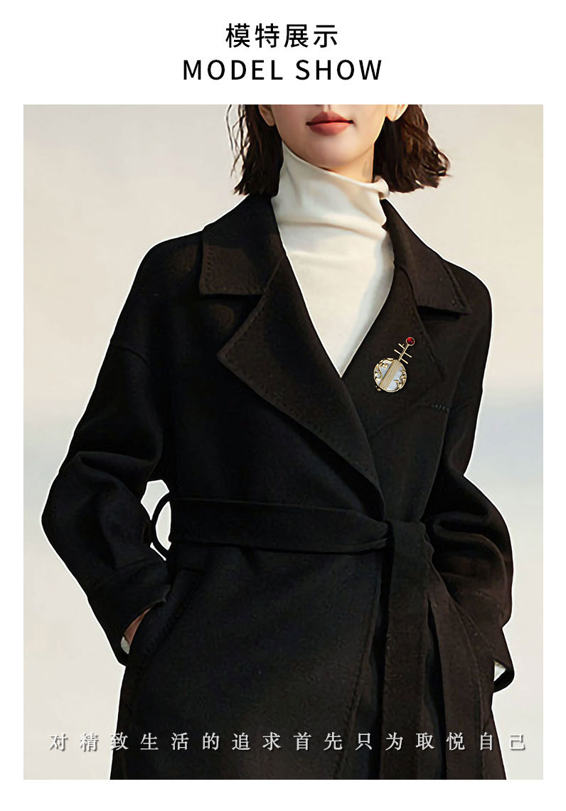 宫廷古典国风乐器胸针天然贝壳精致琵琶胸花新款个性别