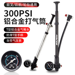 Bolany Bicycle Fork Shock Rear Chamber Tire High-Pressure Inflator with Cute Mouth Inflator 300PSI