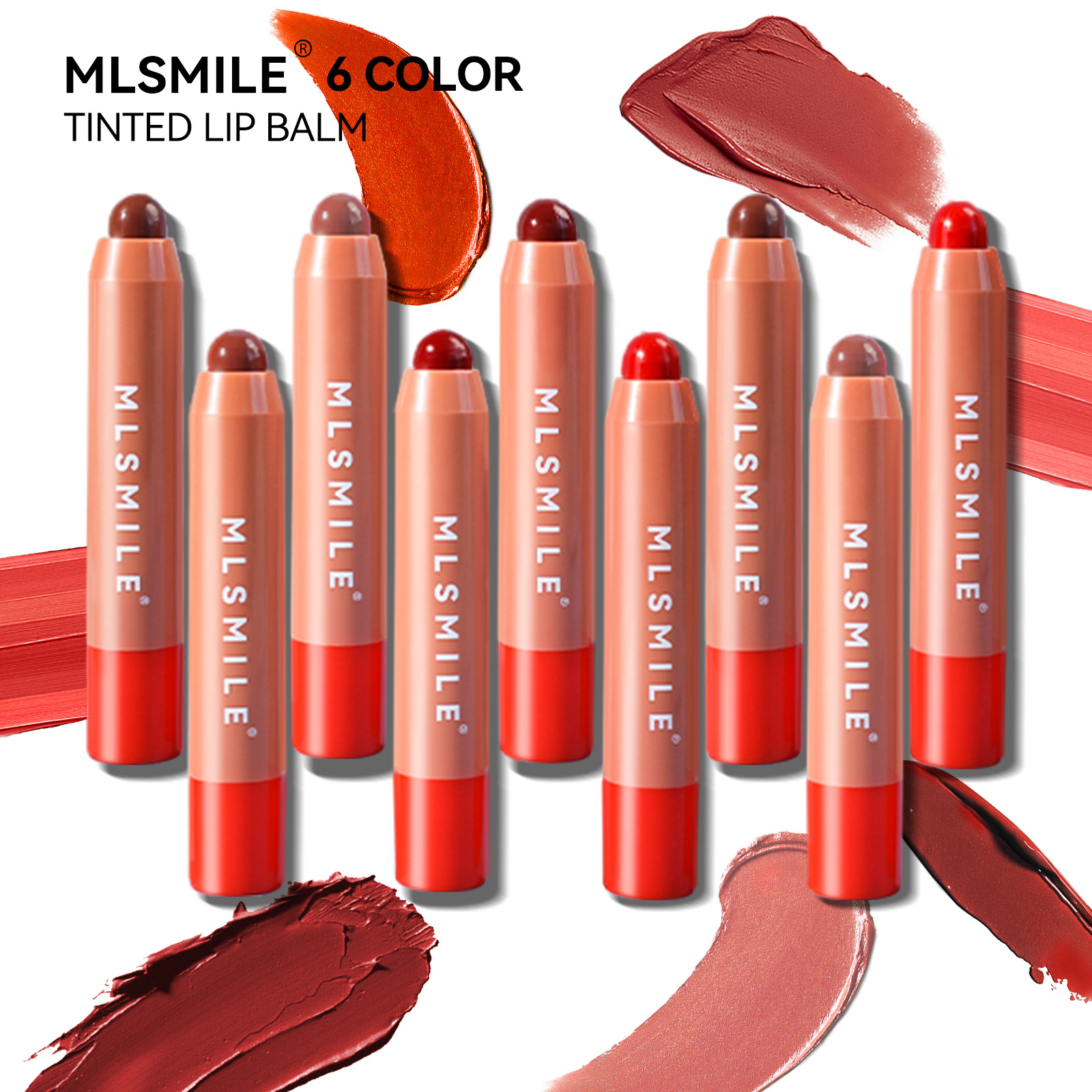MLSMILE Cross-Border Exklusiver, farbiger Lippenbalsam und Wangen-Doppelverwendungsstift in sechs Farben – langanhaltende Feuchtigkeitspflege_voghion.com
