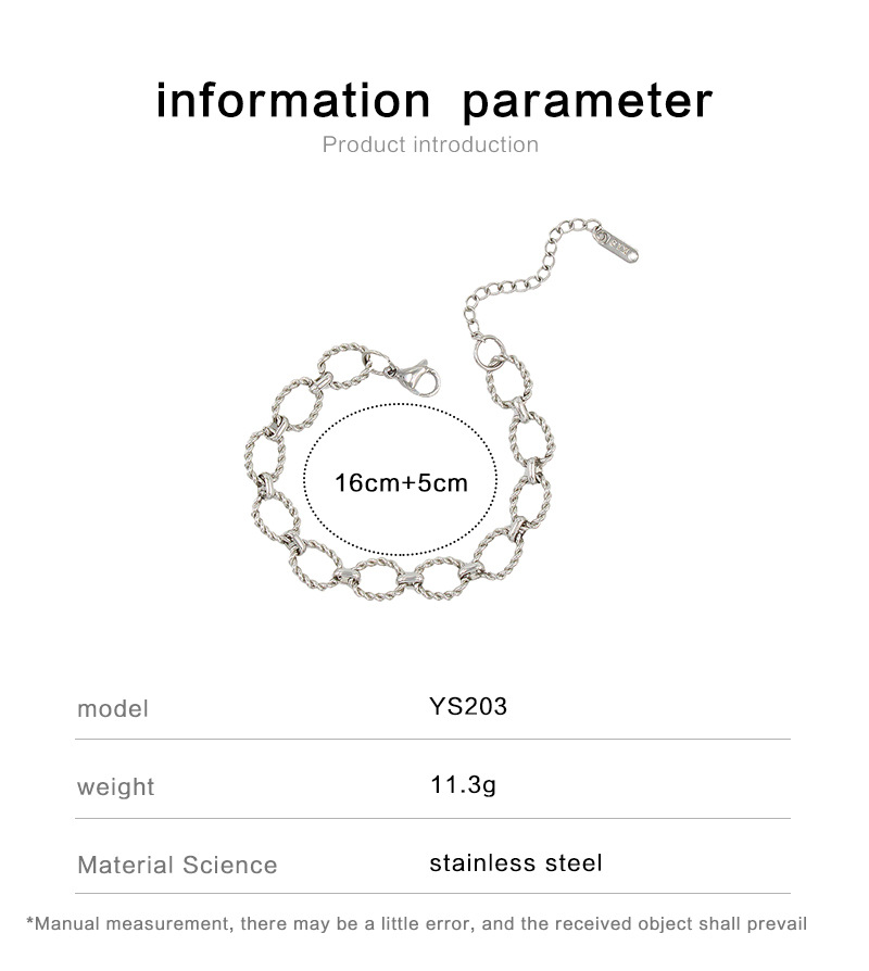 Simple Style Geometric Titanium Steel Plating Bracelets 1 Piece