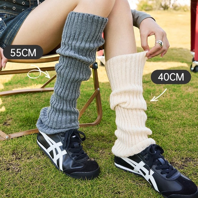 【-支持代發】襪套襪子女秋冬2024中長筒襪套粗線女40cm襪套