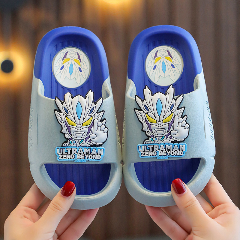 Ultraman Children's Slippers Summer Bathroom Non-slip Home Boys' Medium and Large Children Baby Children's Slippers