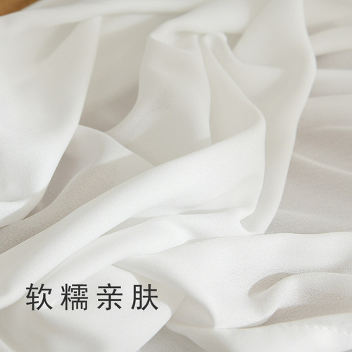 Silk velvet curtains, white sheers for light filtration but not people, thick solid color modern minimalist living room and bedroom chiffon window curtains