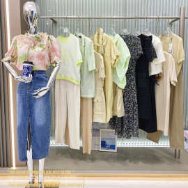 朗斯莉25夏品牌折扣女装撤柜尾款库存打包走份广州十三行一手货源