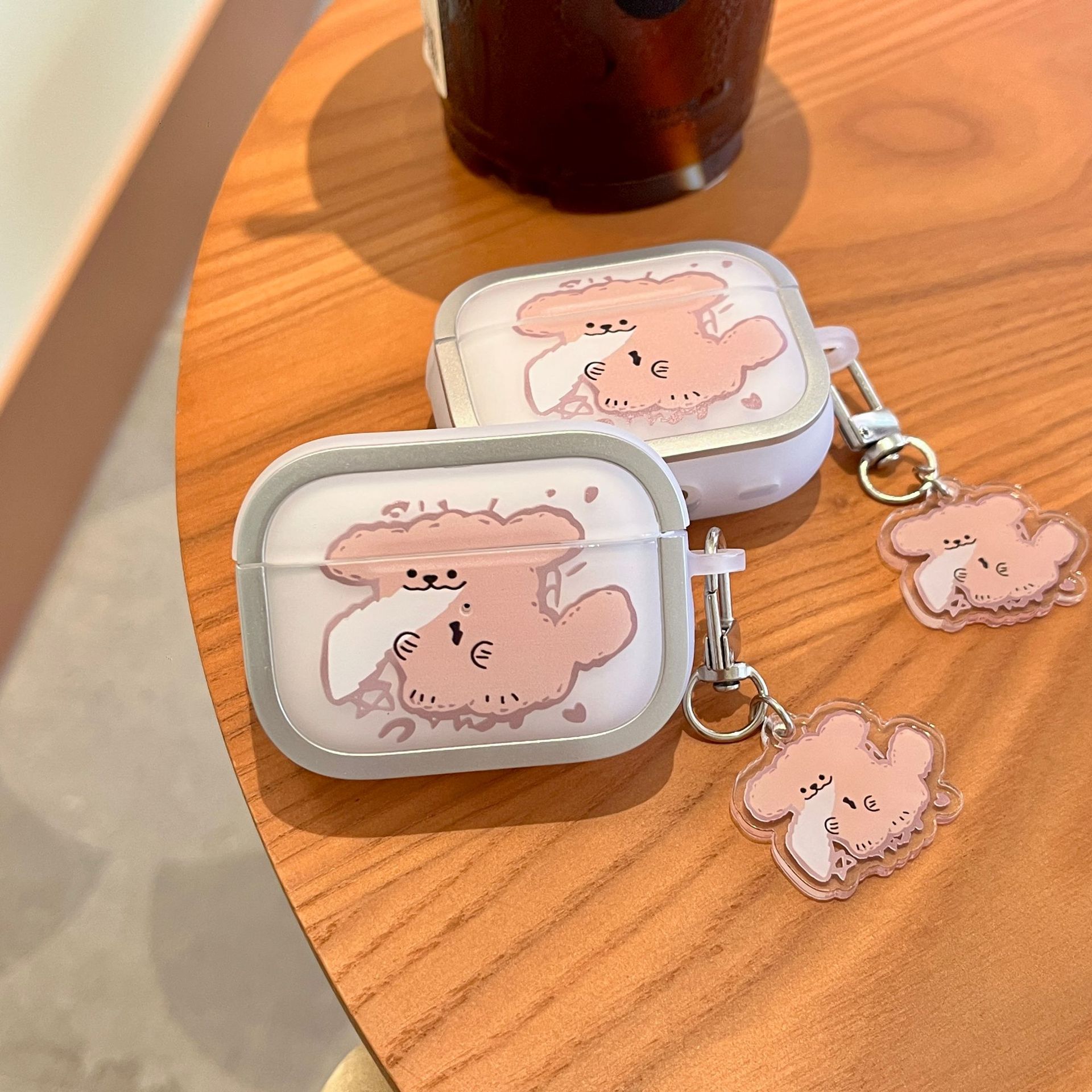 Cubierta de auriculares de borde galvanizado para perros de fuego para Apple AirPods 4 auriculares AirPods pro2