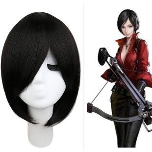 Resident Evil Ada Wong Cos Wig Ada Wong Black Universal Short Hair