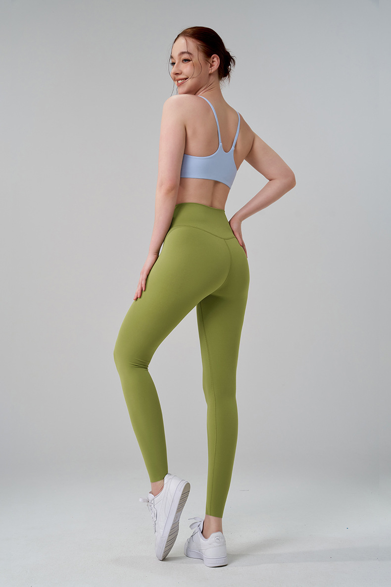 Fitness Sport Style Solid Color Nylon Super Elastic Lycra No Size Collarless Active Bottoms Pants display picture 40
