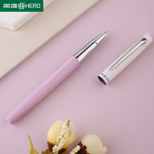 HERO hero pen 9306 primary school student's posture pen calligraphy pen calligraphy pen ink bag pen new Morandi contrast color