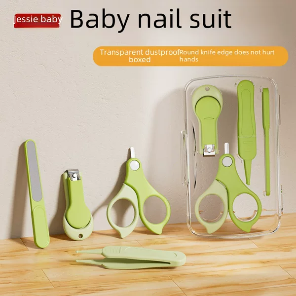 Baby Nail Scissors Newborn Nail Clipper Set Children's Safety Scissors Anti-Pinch Nail Clipper Set Gift
