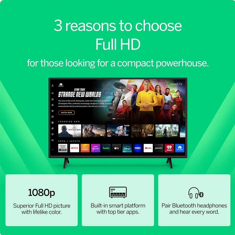 4K LCD Smart TV, Multiple Sizes 19–110 inch, Smart/Hotel Mode, OEM Customizable