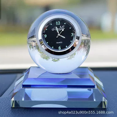 Car perfume car Car ornaments - blue-square-base-clock