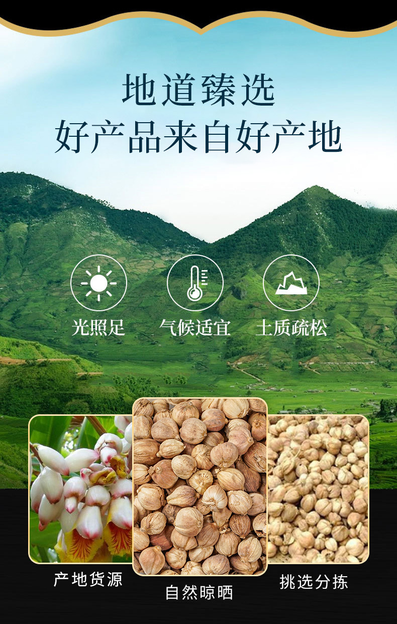 Cardamom & Nutmeg (Dou Kou / Rou Dou Kou) — Dried Aromatic Spice Herbs, 500g overview