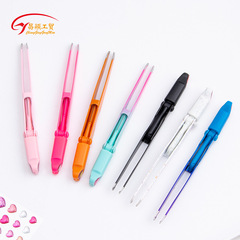 廠家直供新款3合1眉夾美容美妝工具睫毛夾修眉刀眉刷鑷子斜口眉夾