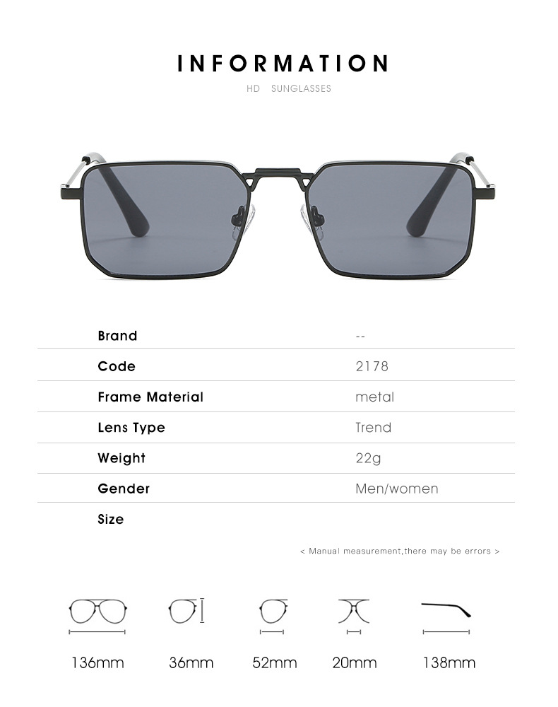 48g Weight Full Frame Glasses Structure Sunglasses Classification PC, UV400 Protection Lens Material Square Glasses Style Travel Occasion Solid Color Pattern All Seasons Season Unisex Gender Simple Style Style Black Color Simple Style Solid Color PC UV400 Protection Square Full Frame Women's Sunglasses 1