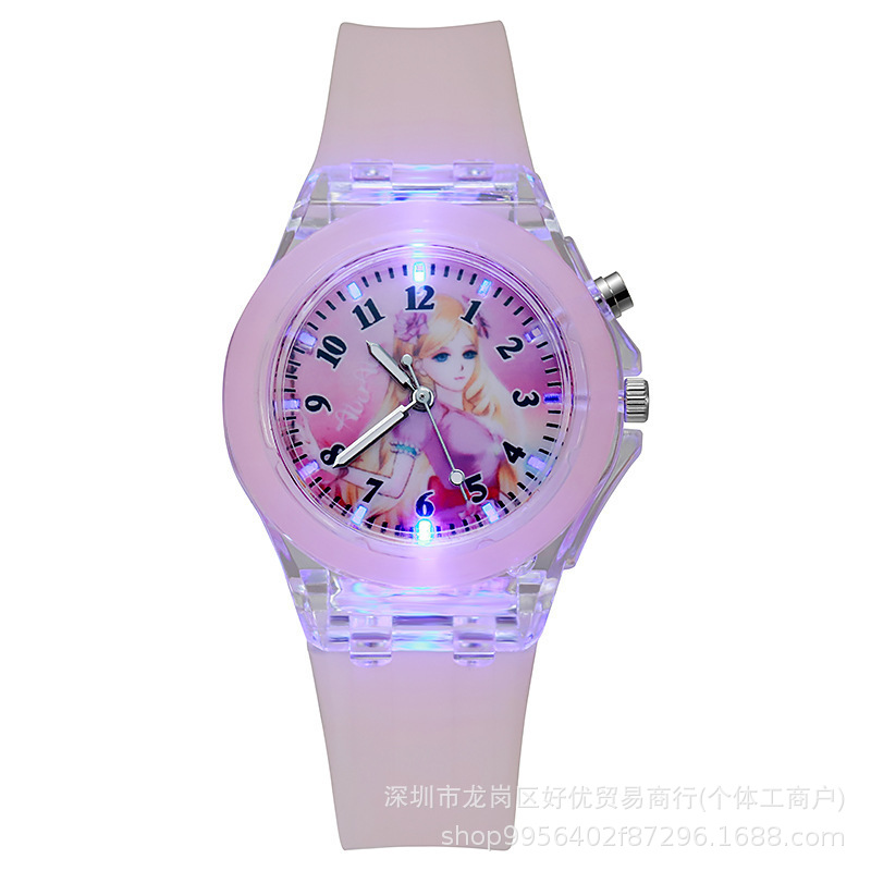 Đồng hồ chỉ công chúa màu hồng