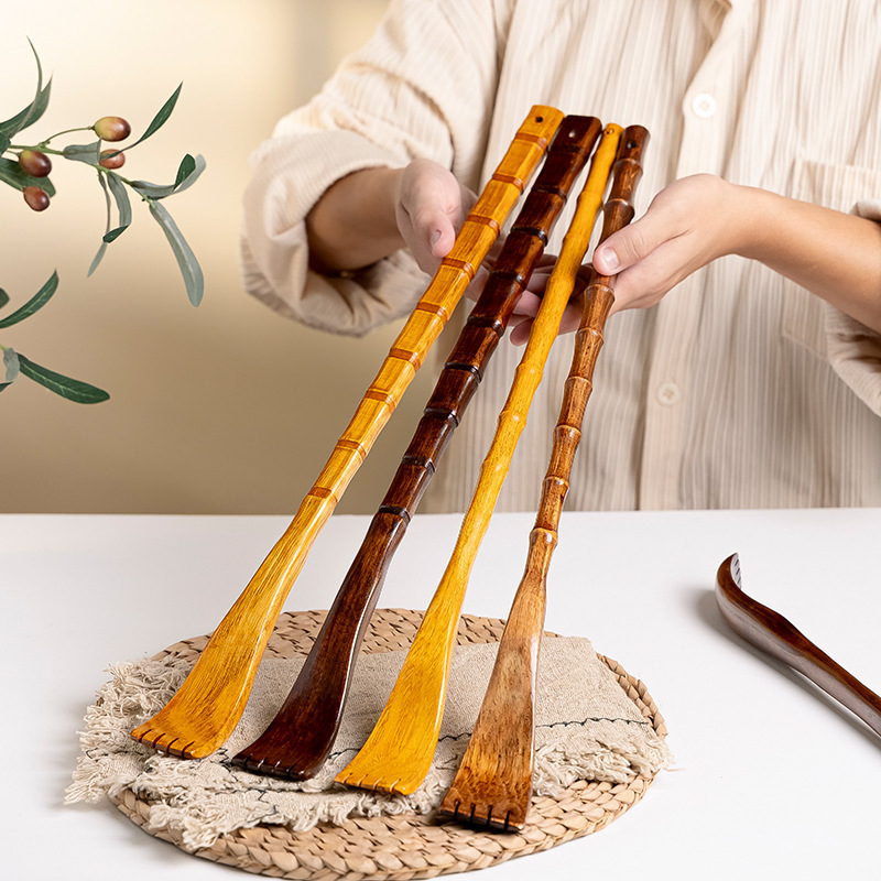 Don't beg for help, multifunctional scratching solid wood household long-handled wooden scratching artifact back scratching dual-purpose scratching rake